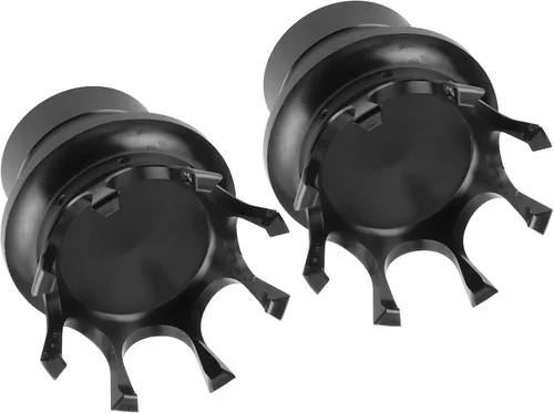 Miniatura 5 de Tapas de eje delantero para motocicleta CNC aleación de aluminio ajuste de precisión diseño de corona (negro) - 2 piezas