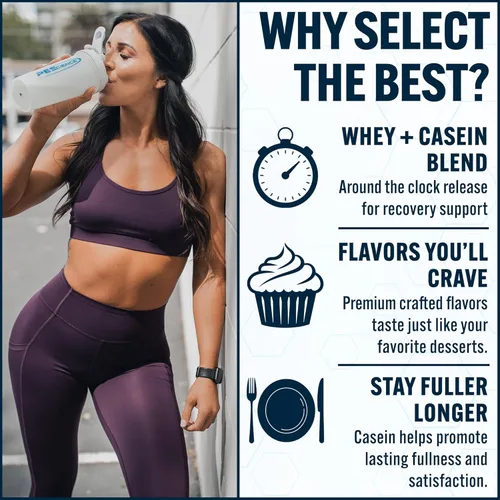 Miniatura 3 de PEScience Select Protein Powder, mezcla de suero y caseína, proteína limpia en polvo para mujeres y hombres, baja en calorías, baja