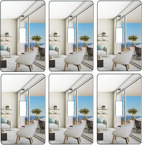 Miniatura 12 de 1 Pieza Placa de Interruptor de Luz con Espejo, Cubierta de Salida de Pared Decorativa de Acrílico, Placas de Interruptor de Espejo, Placas de Pared