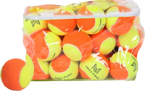 Miniatura 9 de Juego de 12/18/24/30/40 pelotas de tenis para niños, pelotas de tenis de baja compresión 25%-50% para principiantes, pelotas de entrenamiento