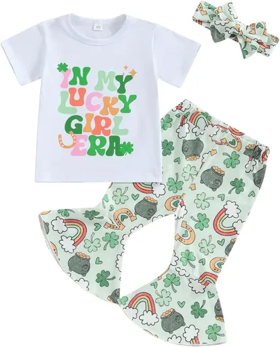 Miniatura 13 de Conjunto de 2 piezas de ropa de otoño para bebé y niña, sudadera de manga larga con cuello redondo y pantalones deportivos, conjunto de traje