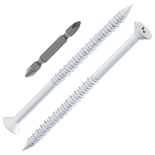 Miniatura 22 de Wensilon (105 PIEZAS) Kit de Anclajes de Tornillo para Hormigón de 3/16" Cabeza Plana Azul/Negro/Blanco para Anclaje a Mampostería, Bloque