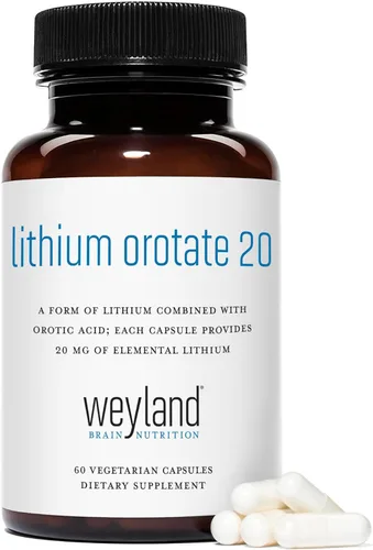 Miniatura 4 de Orotato de litio - 20 mg de litio elemental, 60 cápsulas vegetarianas (120 unidades (paquete de 2))
