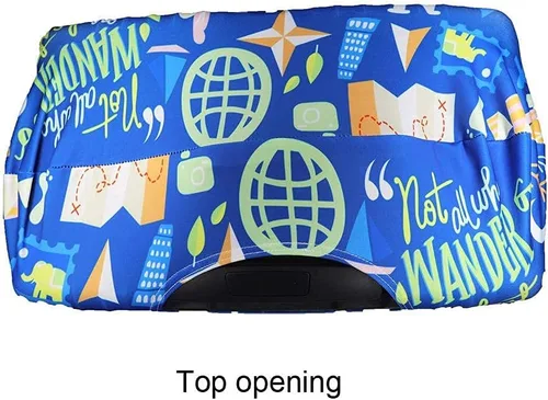 Miniatura 5 de Funda elástica para equipaje de viaje, funda protectora para maletas de viaje, se aplica a la funda de maleta de 19 a 32 pulgadas, azul