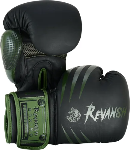 Revansh Boxing Gloves | Premium Matte Cowhide Leather Gloves for Boxing, MMA, Muay Thai, Kickboxing, Durable, Comfortable, Protective Gloves for