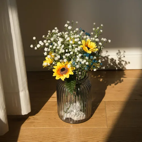 Miniatura 7 de Ramo de flores artificiales de gypsophila blanca con 12 tallos de flores de tacto real para bodas, fiestas, coronas, arreglos florales, decoración