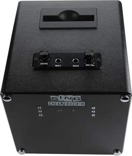 Miniatura 7 de Luces recargables de la máquina del karaoke del bluetooth y dos micrófonos, 5W (SINGCUBE01)