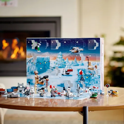 Miniatura 4 de LEGO Star Wars Calendario de Adviento 75307 Impresionante kit de construcción de juguetes para niños con 7 personajes populares y 17 mini