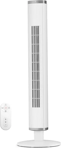 Miniatura 9 de COWSAR Ventilador de torre con control remoto, 6 velocidades, 4 modos, temporizador de 24 horas, oscilación de 60° para dormitorio, oficina, cocina