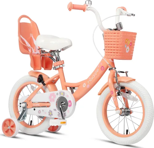 Miniatura 22 de Glerc Maggie Girls Bike, 12-20 Inch Kids Bike for 2-13 Years Old Children, Princess Style Kids Bicycle with Doll-Seat & Basket & Training Wheels