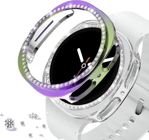 Miniatura 72 de DEALELE Paquete de 1 + 3 fundas y protector de pantalla compatible con Samsung Galaxy Watch FE / 5/4 de 1.575 pulgadas, funda protectora