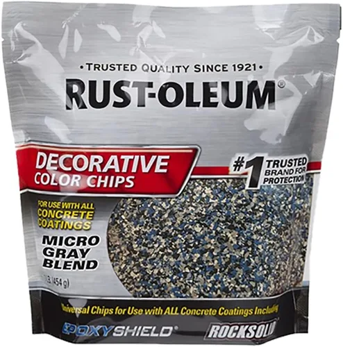Miniatura 13 de Rust-Oleum 312449-6PK Chips de color decorativos epoxyShield de mezcla gris glaciar, 1 libra, (paquete de 6)