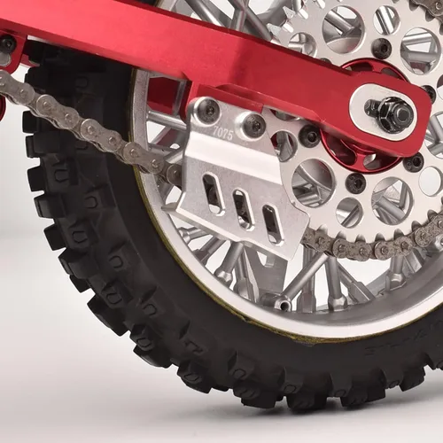 Miniatura 2 de Aluminio 7075 Placa de protección de cadena para LOSI 1/4 Promoto-MX motocicleta FXR (rojo)