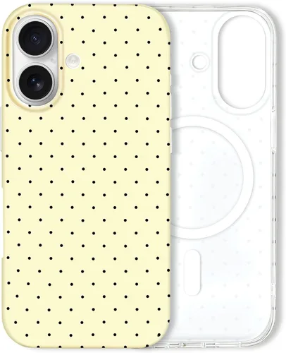 Miniatura 92 de Hython Funda para iPhone Air, diseño estético de lunares lindos, funda simple de 6.5 pulgadas, delgada, antiarañazos, parachoques de TPU suave, a
