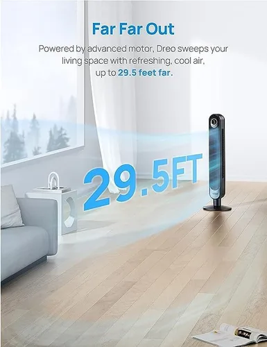 Miniatura 2 de Dreo Ventilador de torre inteligente, control de voz WiFi, para dormitorio interior y oficina en casa, calentadores de espacio Dreo