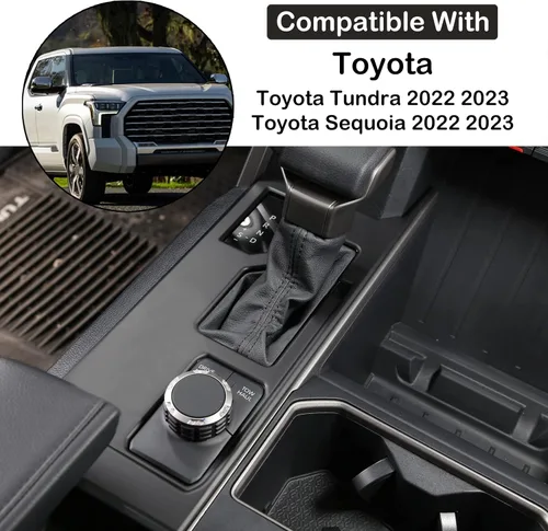 Miniatura 2 de Aunginsy Ajuste de engranajes de control central, cubierta de panel compatible con Toyota Tundra/Sequoia 2022-2025, consola de cambio de marchas