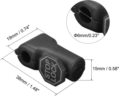 Miniatura 2 de MECCANIXITY Cerradura antirrobo para teléfono móvil de supermercado, cerradura magnética especial de 0.236 in, gancho de clavija, negro