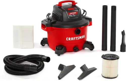 Miniatura 16 de CRAFTSMAN CMXEVBE17596 - Aspiradora húmeda y seca de 20 galones, 6.5 HP de potencia máxima, aspiradora de taller de servicio pesado húmeda y seca