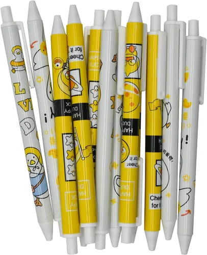 Miniatura 6 de 12 bolígrafos de gel retráctiles con diseño de animales de dibujos animados, bonitos bolígrafos de gel retráctiles Kawaii, tinta negra