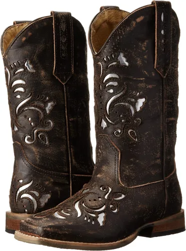 Miniatura 7 de ROPER Niños Niñas Belle Square Toe Casual Botas Mid Calf - Marrón