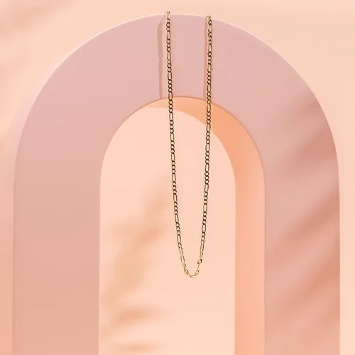 Miniatura 4 de PAVOI 14K Gold Plated Curb Paperclip Box Sphere Bead Snake Herringbone and Figaro Chain Adjustable Necklace