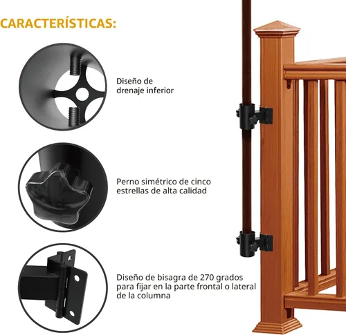 Miniatura 5 de Soporte de acero inoxidable para sombrilla de patio, resistente (se adapta a sombrillas de hasta 2 pulgadas), base de sombrilla de patio, se puede
