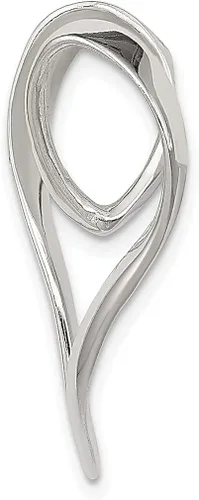 Miniatura 2 de Collar con dije de corazón de plata de ley 925 joyería fina omega para mujer regalos para ella