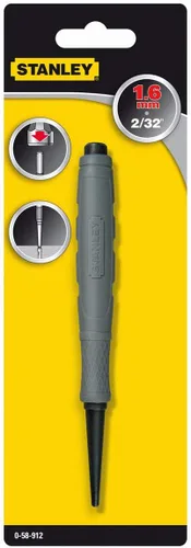 Miniatura 2 de Stanley 0-58-912 Punzón de uñas con Dynagrip, amarillo/plateado