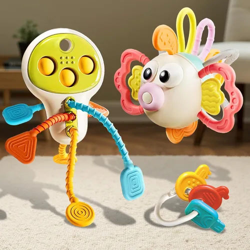 iPlay, iLearn Juguete para bebé de 6 a 12 meses, juguete sensorial para la dentición infantil, juego de actividades de aprendizaje Montessori, juego