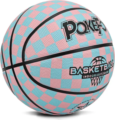 Miniatura 6 de Baloncesto para niños y jóvenes tamaño 5 (27.5") de goma premium para interiores y exteriores para niños y niñas, impermeable para juegos en el Azul