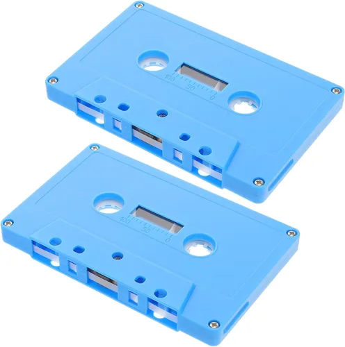 BESTonZON Caja de almacenamiento de cinta de casete retro, decoración de música, decoración de sala de música, cintas de casete de bricolaje, 2 uds