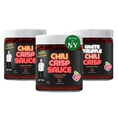 Miniatura 9 de SAUCE UP Original Chili Crisp Sauce – Paquete de 2 (6 onzas cada uno) Aceite de chile Umami audaz, sabroso y crujiente Más de 13 superalimentos