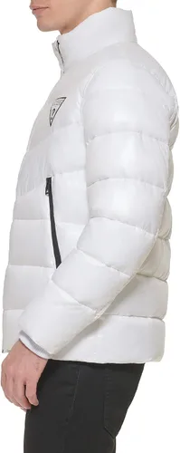 Miniatura 3 de GUESS Acolchado con cremallera de gran tamaño con logotipo de peso medio para, Blanco