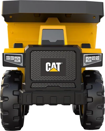 Miniatura 5 de CAT Juguetes de construcción, Camión volquete de acero de 16" - Cuerpo de acero real, cama basculante funcional, ruedas todo terreno extragrandes