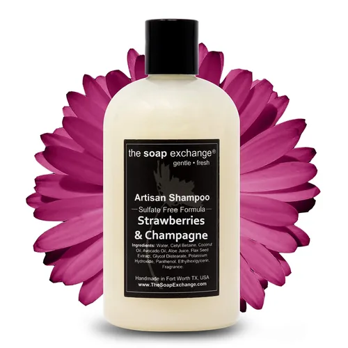 Miniatura 8 de The Soap Exchange Champú para el cabello, aroma a cuero de Texas, hecho a mano, 12 fl oz / 12.0 fl oz, cuidado natural del cabello artesanal, suave