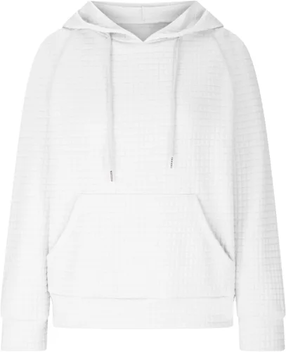 Miniatura 6 de Sudadera con capucha de punto gofre para mujer, de moda, para otoño, 2023, lindo suéter con cordón, para entrenamiento, gimnasio, sudadera