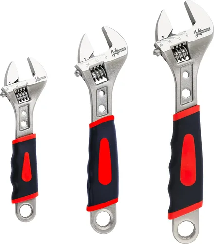 Miniatura 9 de Navegando - Llave ajustable de 6 pulgadas, llave inglesa ajustable para espacios reducidos, acero de alto carbono con agarre antideslizante, se