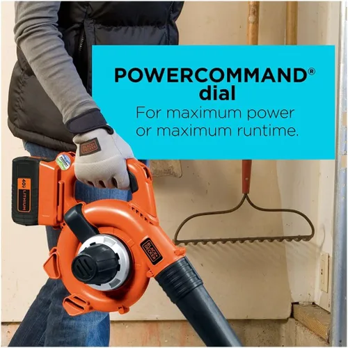 Miniatura 5 de Barredora de iones de litio Black and Decker de 40 V, Incluye batería de 40V, 24, Negro