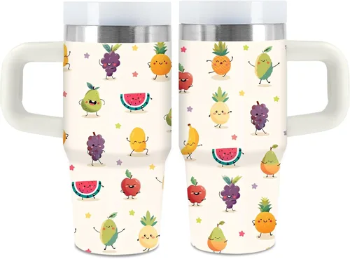 Miniatura 14 de Vaso de 405 ml para niños con alfabeto de animales con asa, popote y tapa, vaso aislado de acero inoxidable, cosas con letras del abecedario