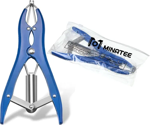 Miniatura 6 de Minatee Alicates expansores de globos, herramienta de relleno de globos, de acero inoxidable azul, alicates de relleno de lentejuelas para llenar