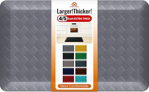 Miniatura 13 de Tapetes de cocina extra gruesos de 4/5 pulgadas para piso, antideslizantes, antifatiga, tapete de fregadero impermeable resistente a las manchas