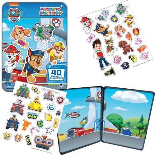 Miniatura 5 de PAW Patrol - Lata de Creaciones Magnéticas - Juego de Vestir - Incluye 2 hojas de imanes de vestir Mix & Match con lata de almacenamiento. ¡Gran