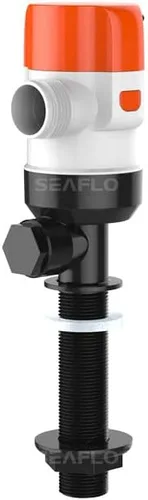Miniatura 9 de SEAFLO Bomba Livewell Serie 13C 800 GPH – Camiseta extendida, 12 V, salida de 1 pulgada, cabeza de 9 pies, 3.5 A, antiesclusa de aire, motor