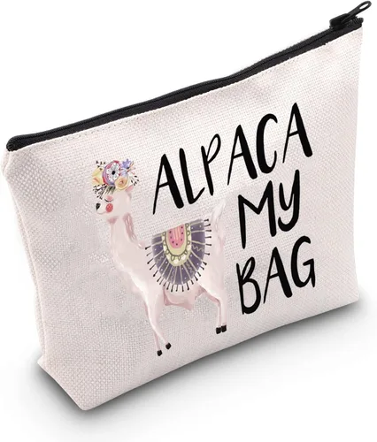 TSOTMO Bolsa de alpaca Regalo de llama Alpaca My Bag Bolsa de maquillaje de viaje Bolsas de aseo para amantes de los animales de llama Alpaca Dueño