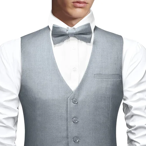 Miniatura 5 de FAIMO Suit Vest for Men Formal, Business Tuxedo Vest Bow Tie Pocket Square Set, Mens Dress Vest for Wedding(XS-4XL)