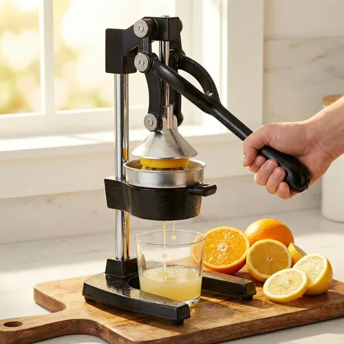 Miniatura 3 de Exprimidor manual de naranja de alta calidad, exprimidor de cítricos resistente para jugo de limón fresco y pomelo, fácil de limpiar, hierro