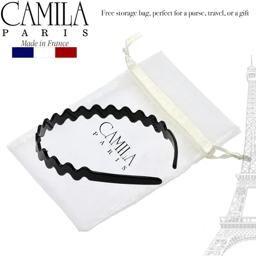 Miniatura 6 de Camila Paris CP3295 - Diadema francesa para mujer, negra, banda de pelo con fuerte agarre para mujeres, ligera y muy flexible, sin deslizamiento
