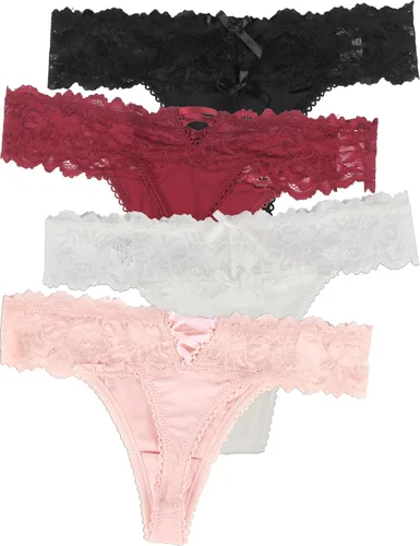 Miniatura 83 de ohyeah Tangas sexy de encaje tangas bragas de tiro bajo ropa interior para mujer de algodón entrepierna braga tangas bragas 4-18