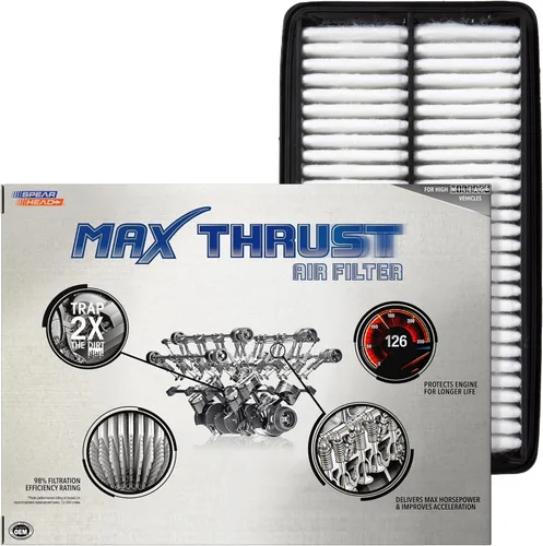 Miniatura 20 de Filtro de aire de motor Spearhead MPG Defense Max Thrust para vehículos de todo kilometraje, se adapta como el OEM, restaura MPG y aceleración
