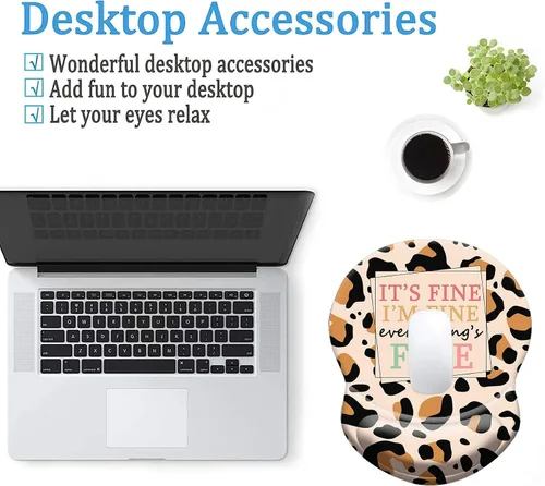 Miniatura 5 de Alfombrilla para mouse, ergonómica con soporte para la muñeca, alivio del dolor, cómoda almohadilla para reposamuñecas con base de poliuretano